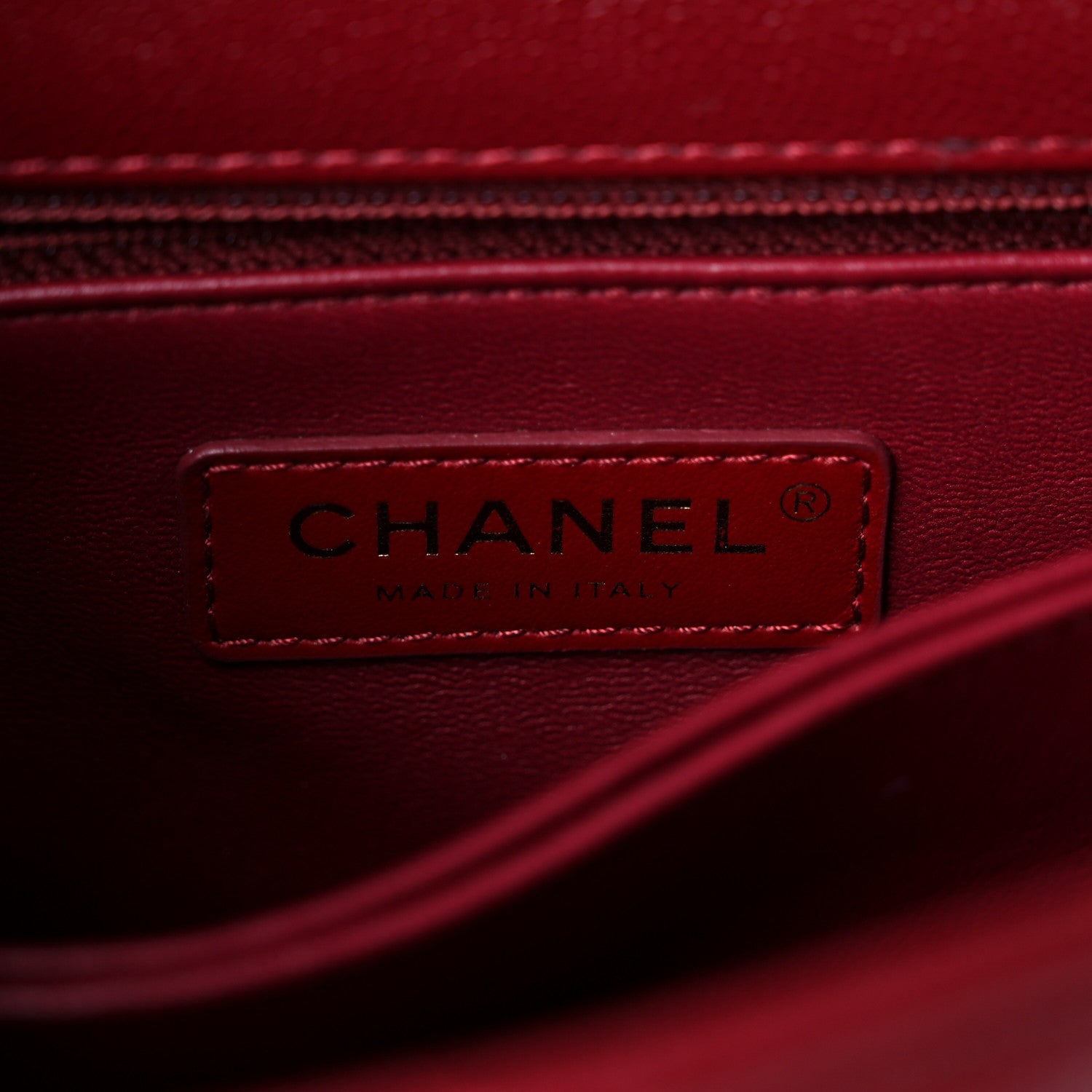 Chanel Caviar Lizard Embossed Quilted Mini Coco Handle Flap Burgundy 6 of 9