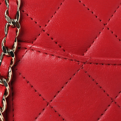 Chanel Lambskin Quilted Mini Top Handle Rectangular Flap Red 12 of 16