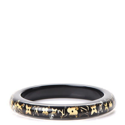 Louis Vuitton Resin Swarovski Medium Inclusion Bracelet PM Black 1 of 3