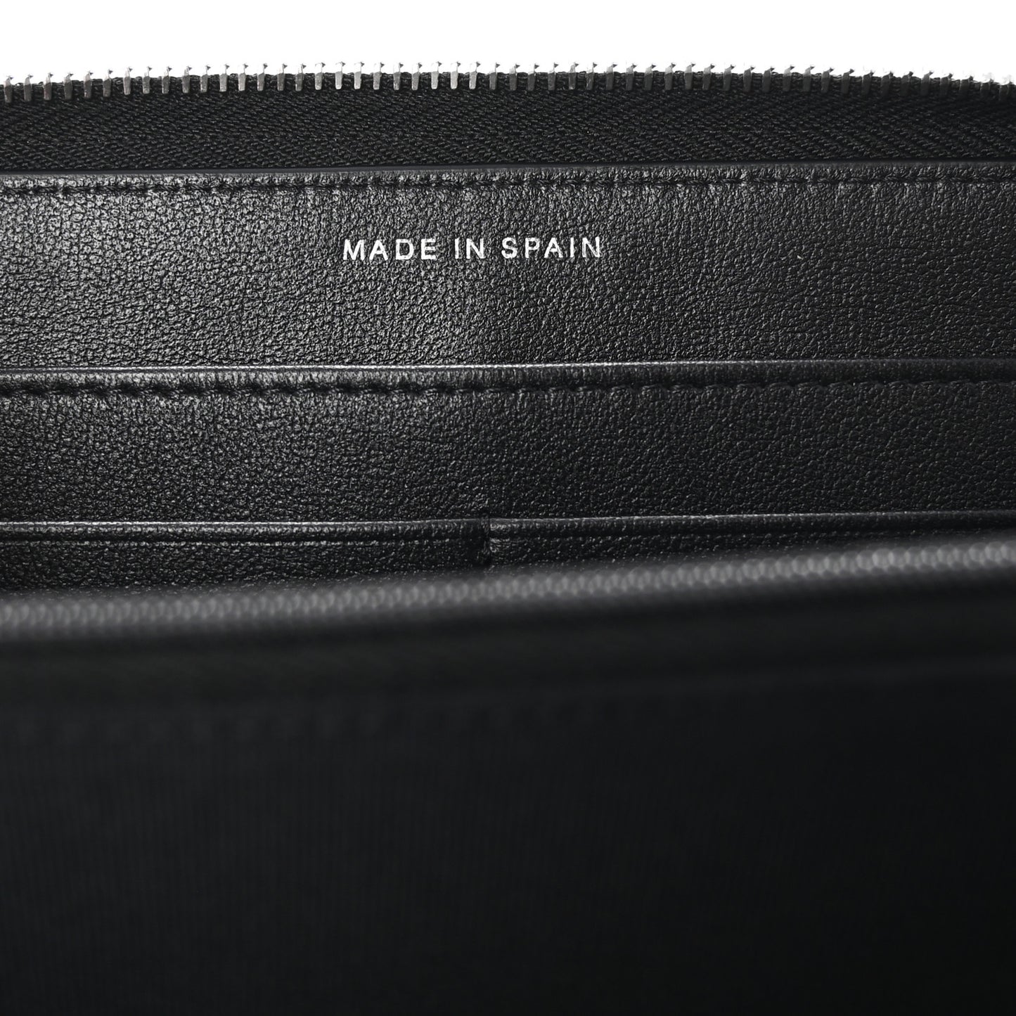Lambskin Quilted Baguette Crystal Large Gusset Zip Around Wallet Black