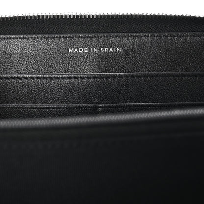 Chanel Lambskin Quilted Baguette Crystal Large Gusset Zip Around Wallet Black 7 of 8