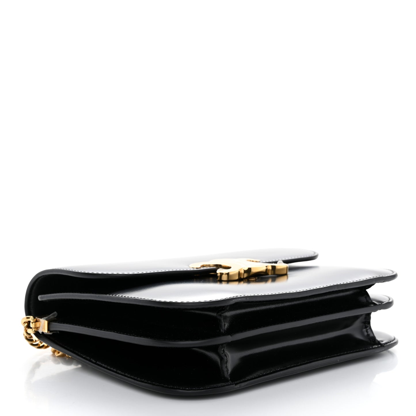 Shiny Calfskin College Triomphe Black