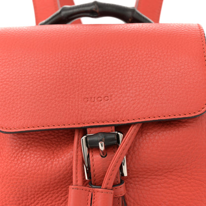 Gucci Calfskin Small Bamboo Backpack Orange 8 of 13