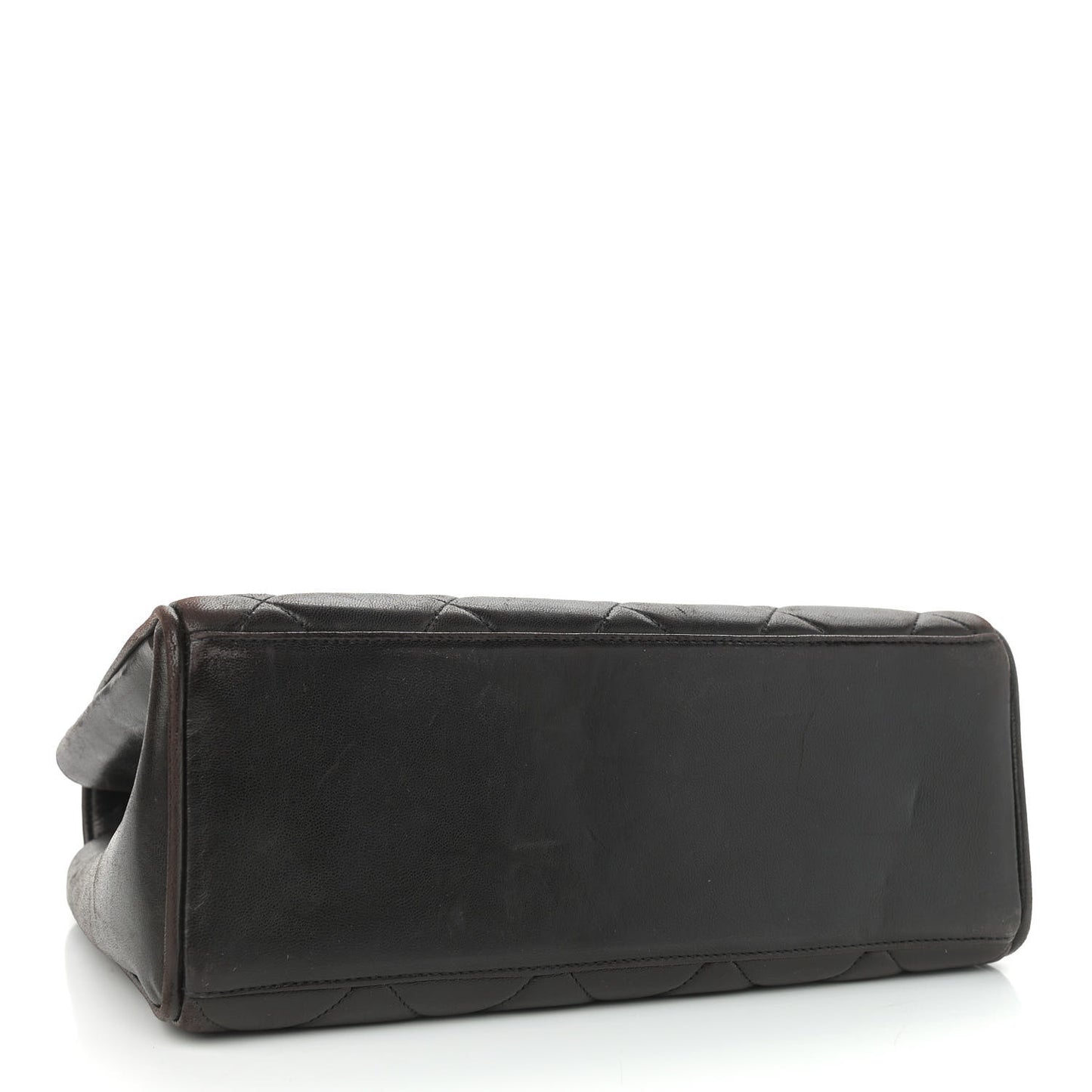 Lambskin Quilted Single Flap Black