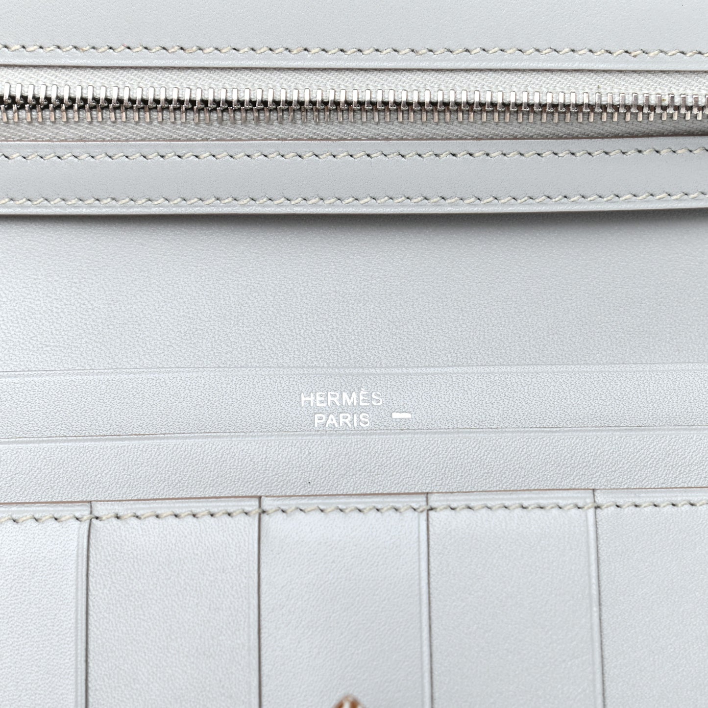 Tadelakt Lizard Bearn Gusset Wallet Gris Perle Ficelle