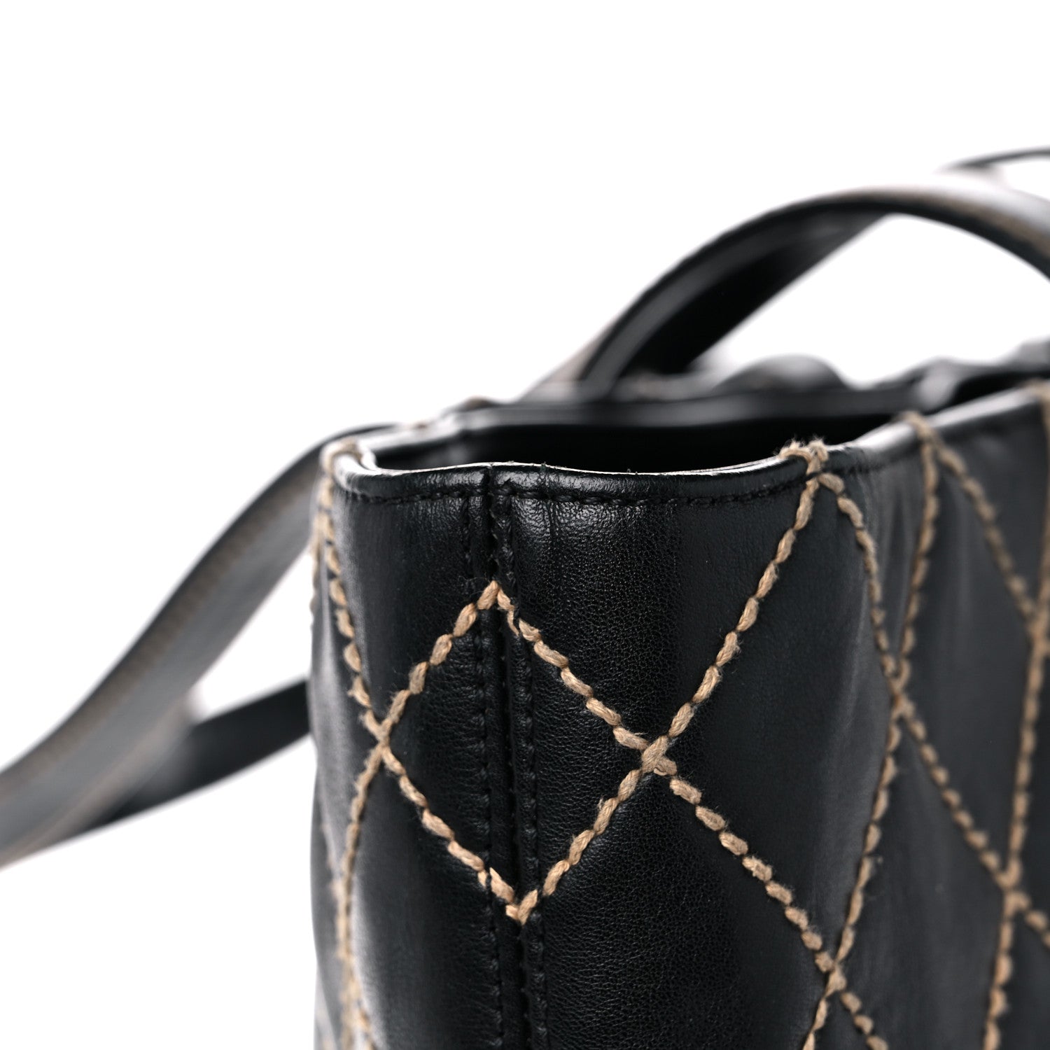 Chanel Calfskin Wild Stitch Large Tote Black 12 of 15