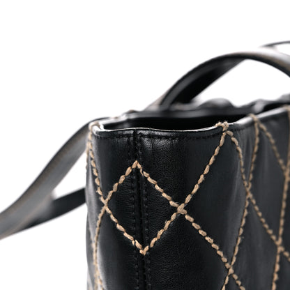 Chanel Calfskin Wild Stitch Large Tote Black 12 of 15