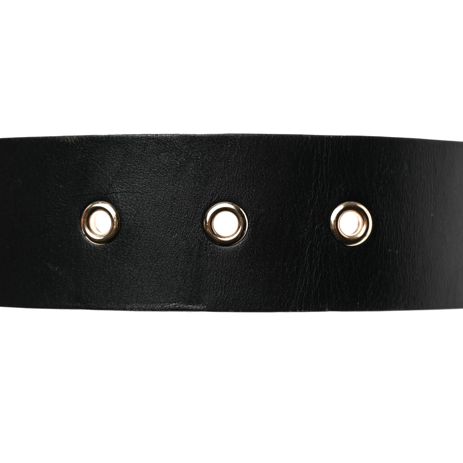 Chanel Calfskin Cross Stitch Grommet Belt 80/32 Black 5 of 7