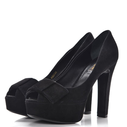 Louis Vuitton Suede Last Dance Pumps Heels 37.5 Black 3 of 9