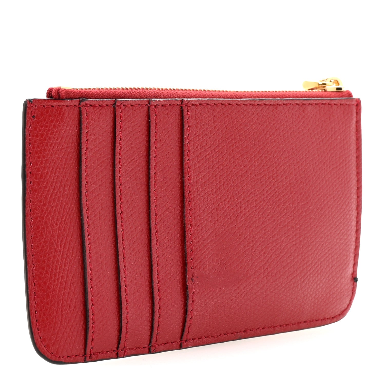 Fendi Vitello Cruise F is Fendi FF 1974 Embossed Zip Card Holder Maya Black Fragola 3 of 6
