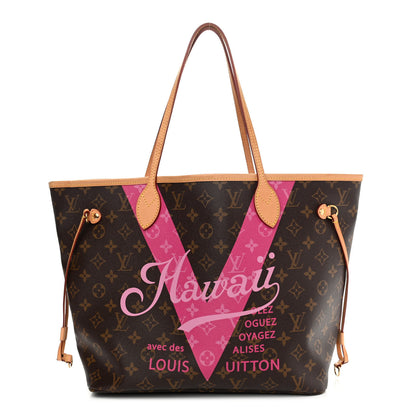 Louis Vuitton Monogram Hawaii V Neverfull MM Hot Pink 3 of 13