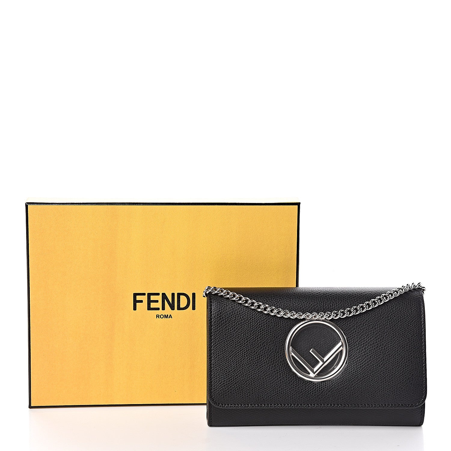 Fendi Vitello Cruise F is Fendi Wallet on Chain Black 10 of 10
