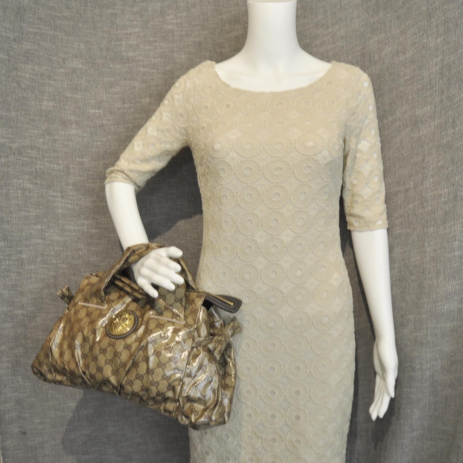 Gucci Crystal Monogram Small Hysteria Tote 2 of 8