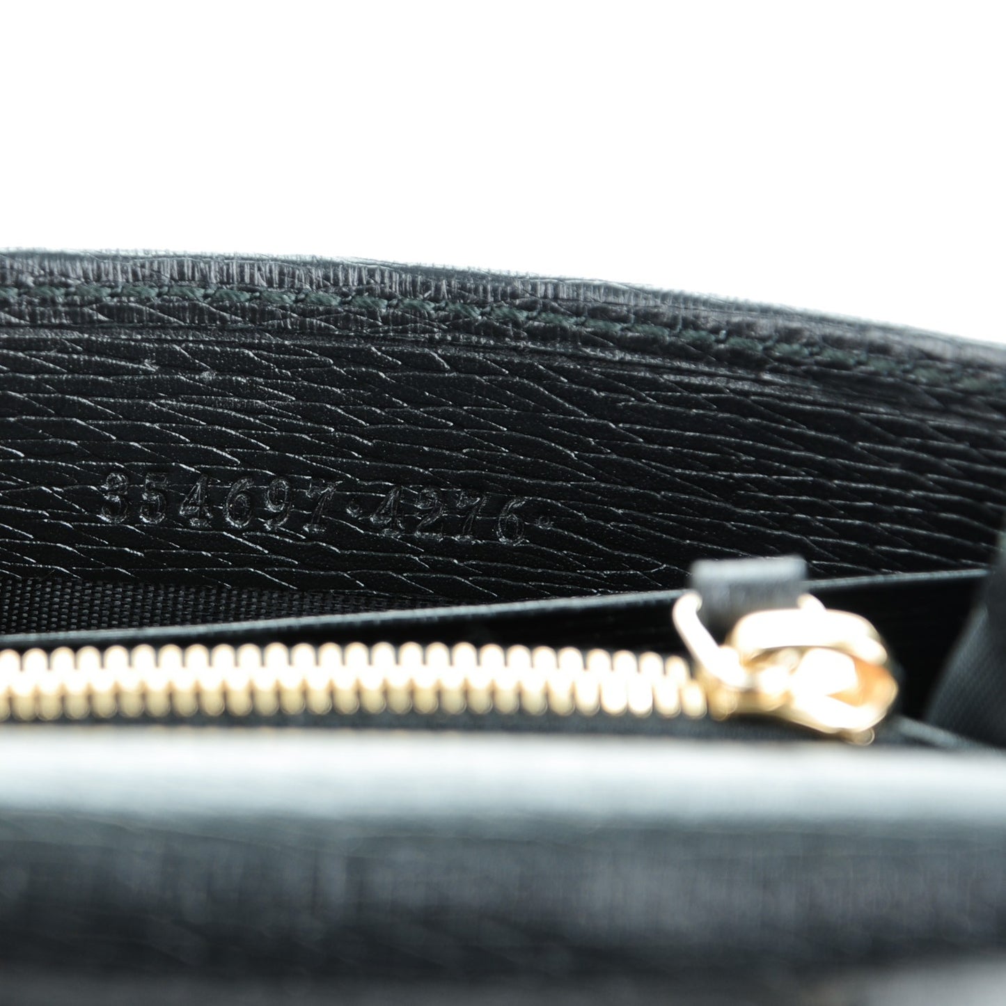 Textured Calfskin Medium Betty Chain Wallet Black