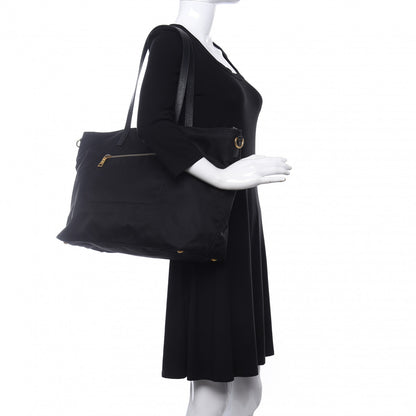 Prada Tessuto Nylon Saffiano Tote Black 3 of 10