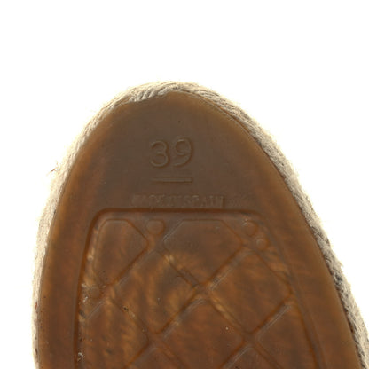 Chanel Lambskin CC Espadrilles 39 Beige Black 9 of 9