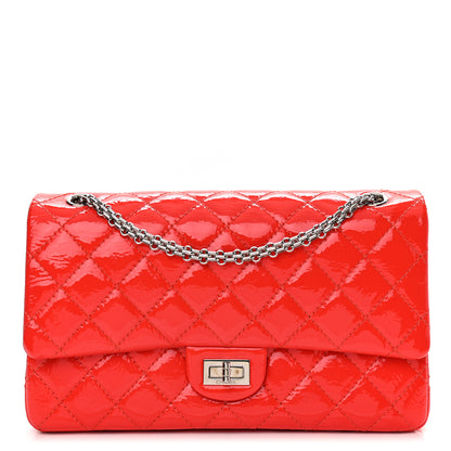 Chanel Distressed Patent Quilted 2.55 Reissue 226 Flap Red 1 of 15