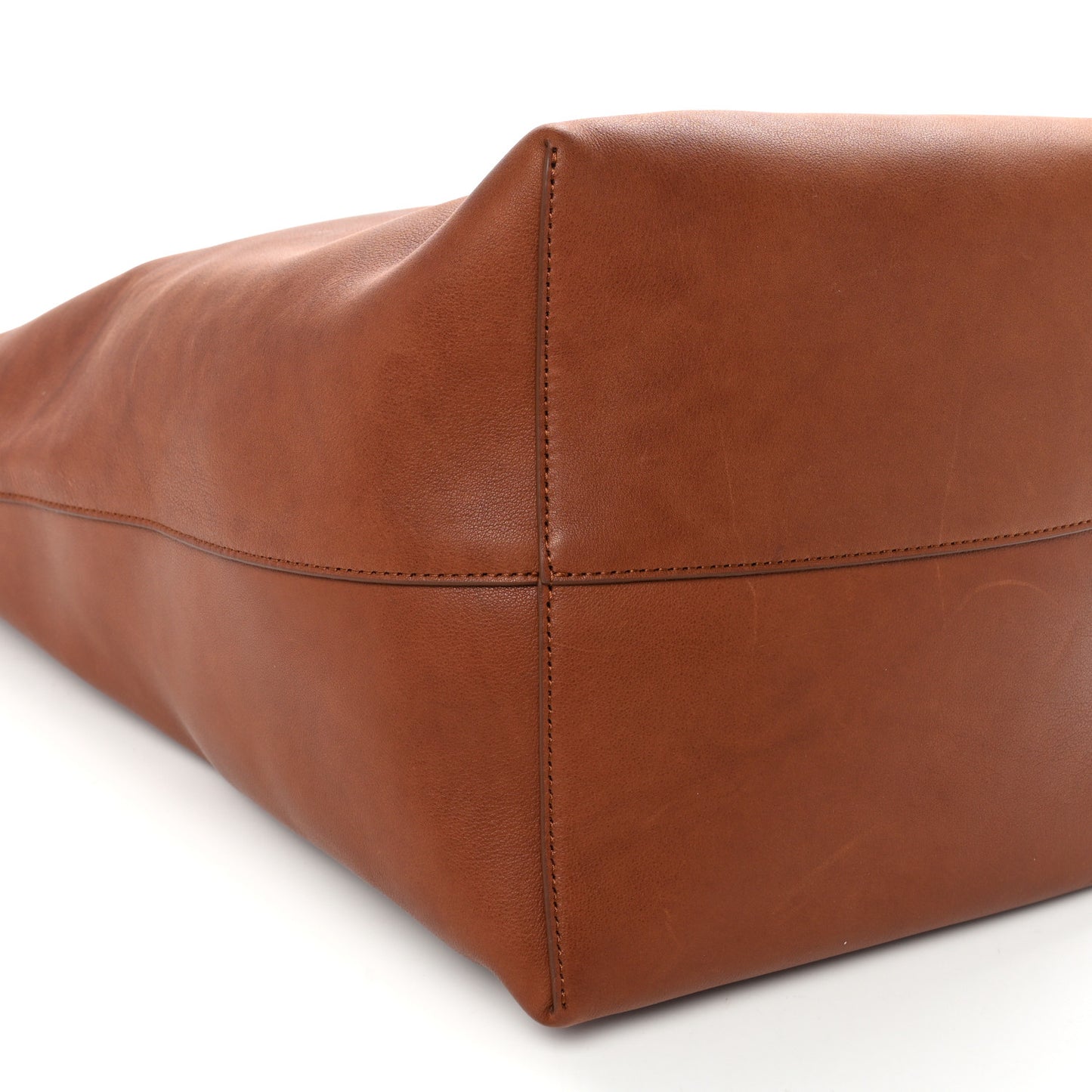 Polished Saddle Calfskin Large N/S Park Tote Dark Cuir