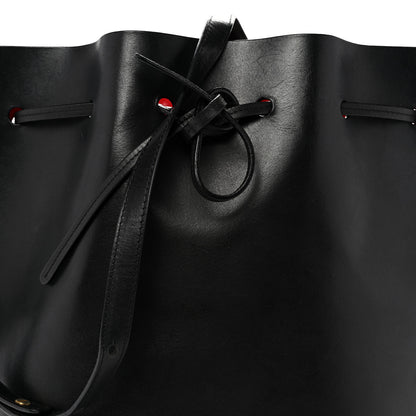 Mansur Gavriel Vegetable Tanned Calfskin Bucket Bag Black Flamma 9 of 15