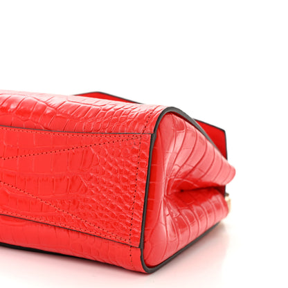 Givenchy Calfskin Crocodile Embossed Mini Mystic Shoulder Bag Red 8 of 8
