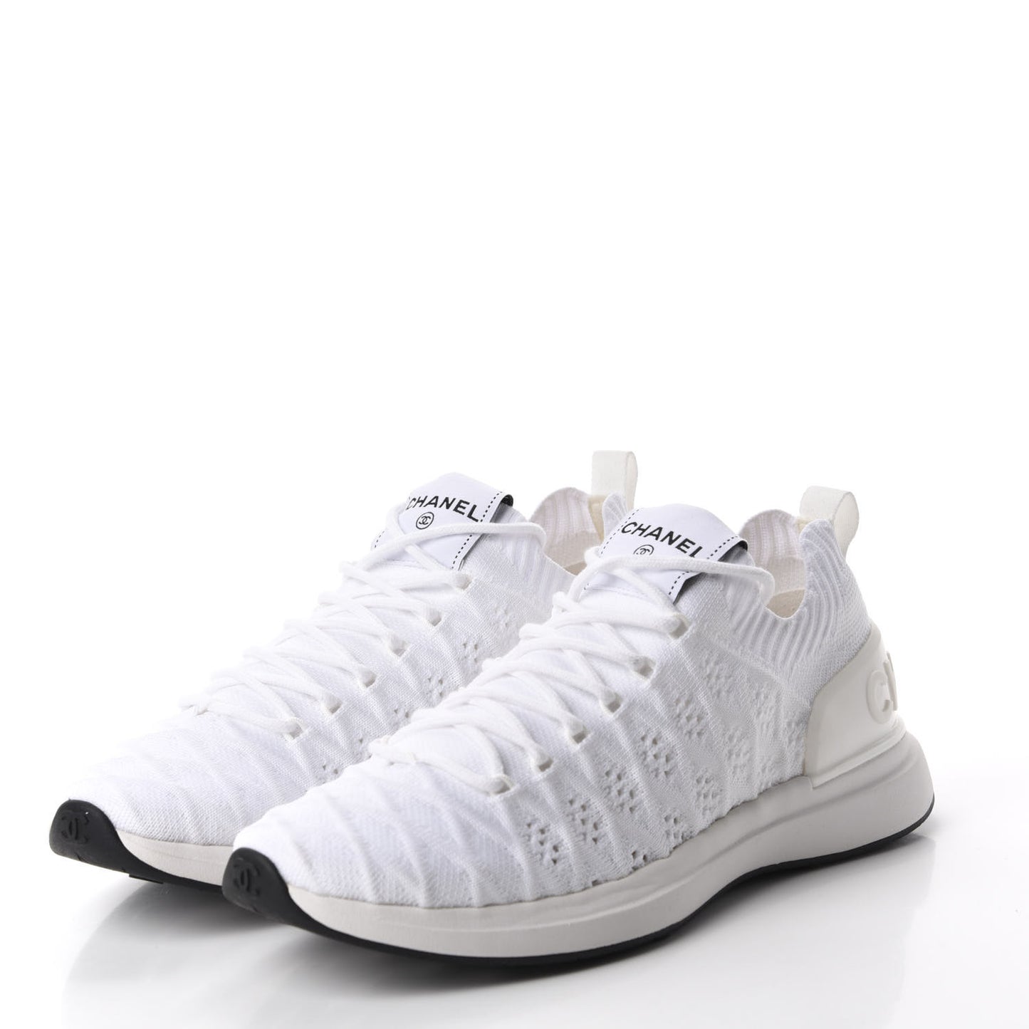 Fabric Logo Sneakers 39 White