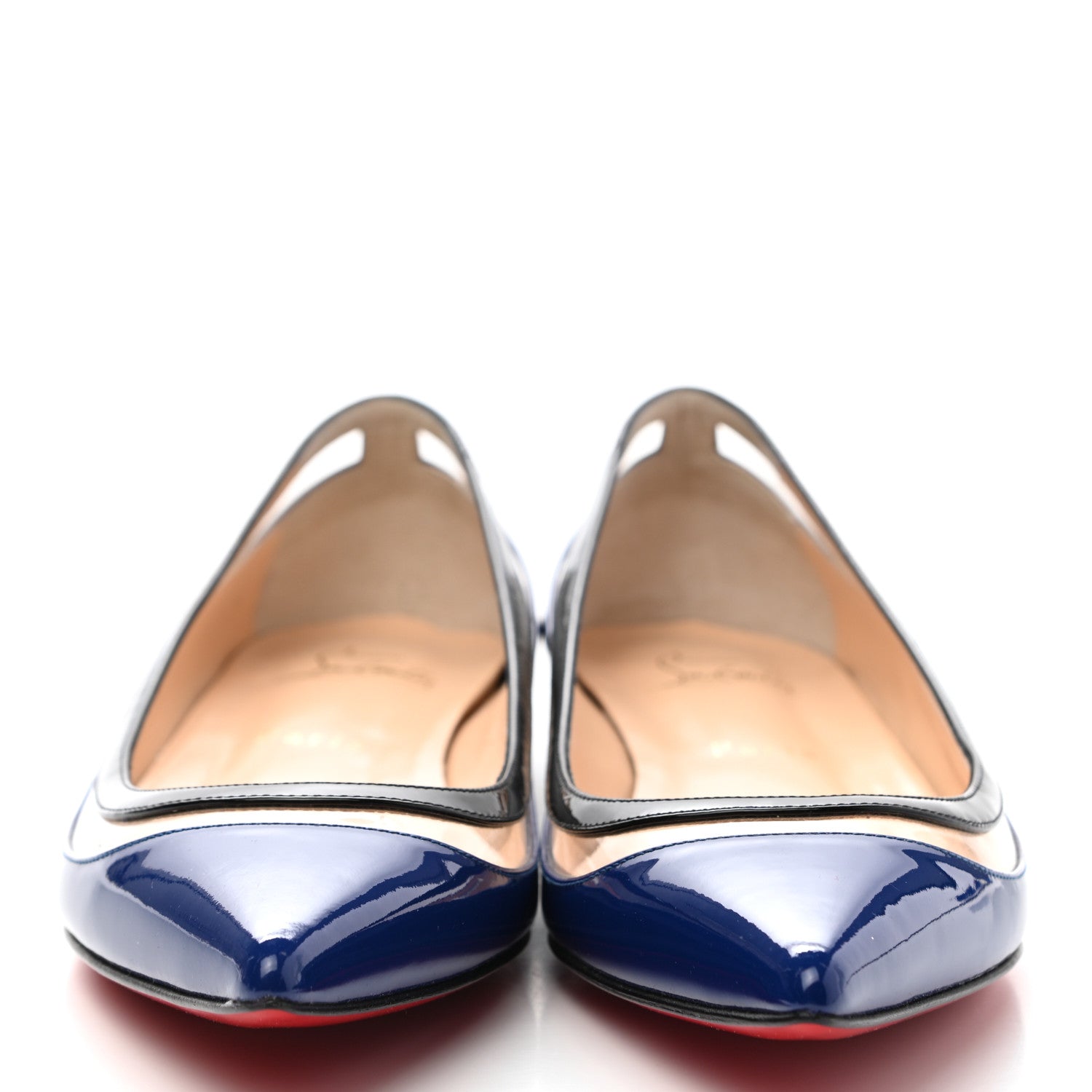 Christian Louboutin Patent PVC Paulina Flats 38 Neptune Black 2 of 7