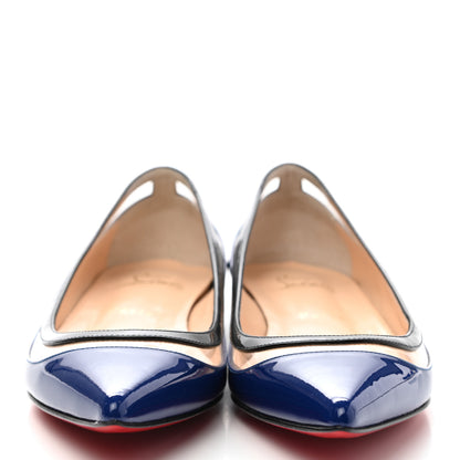 Christian Louboutin Patent PVC Paulina Flats 38 Neptune Black 2 of 7