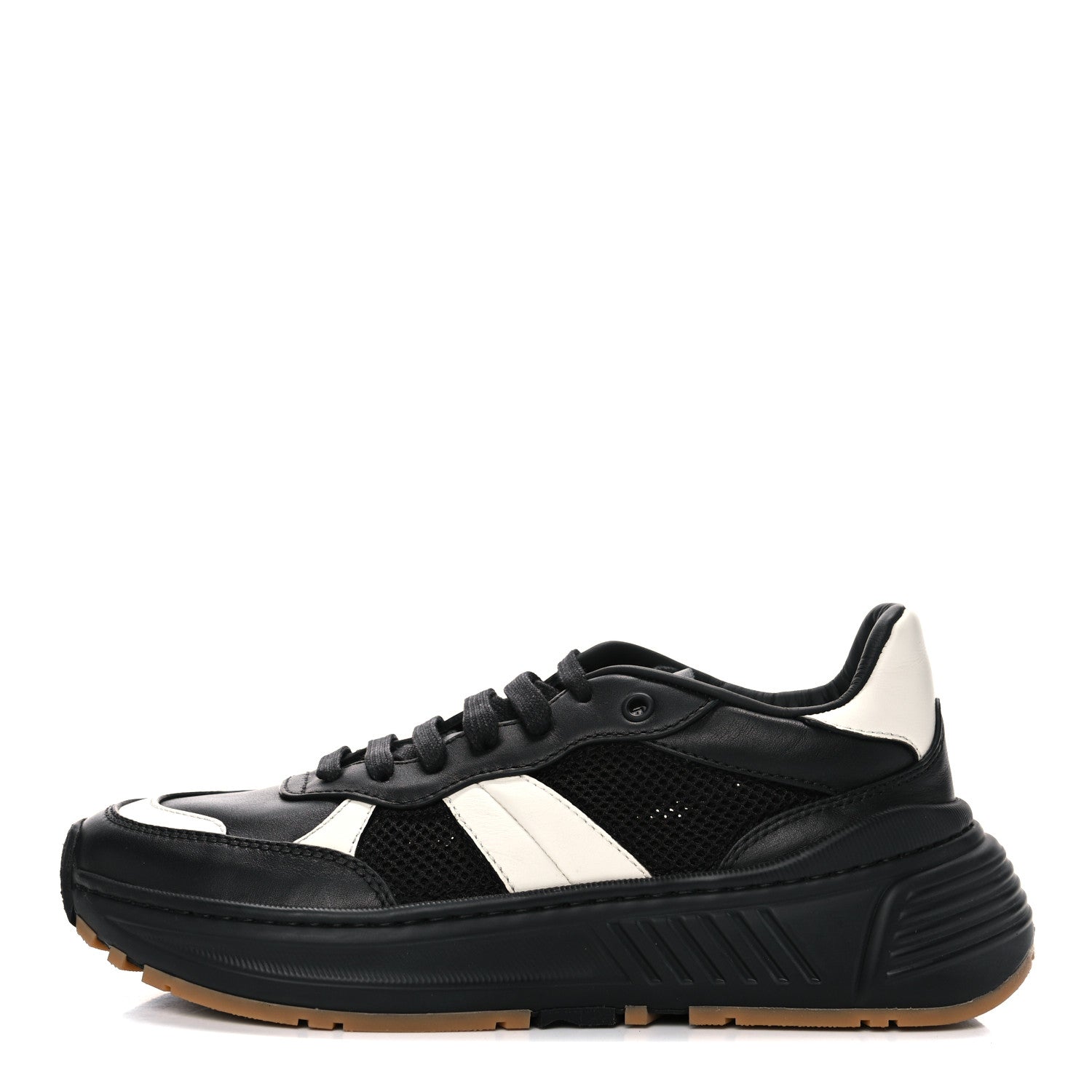 Bottega Veneta Calfskin Technical Mesh Speedster Sneakers 39 Black 1 of 7