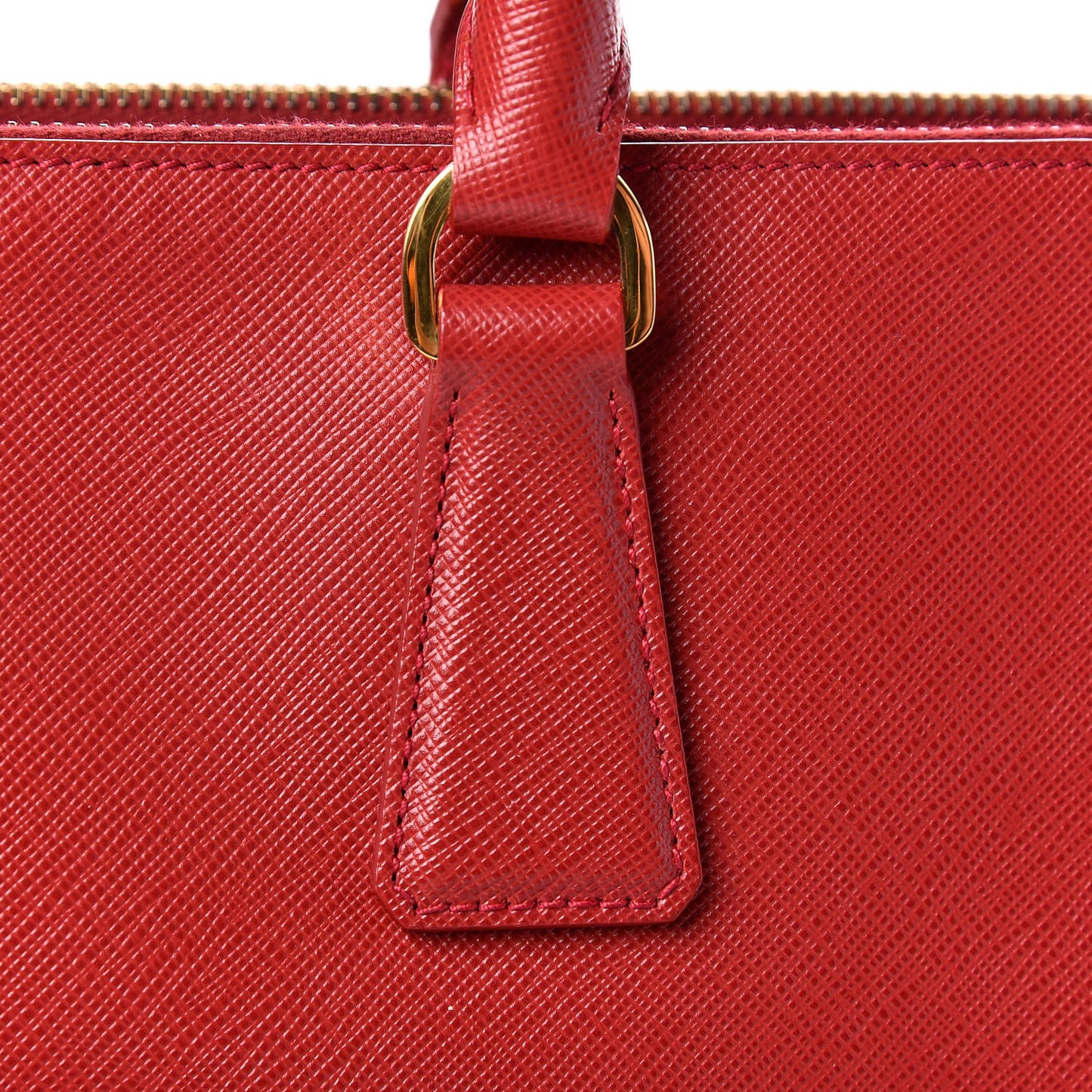Saffiano Medium Galleria Double Zip Tote Fuoco