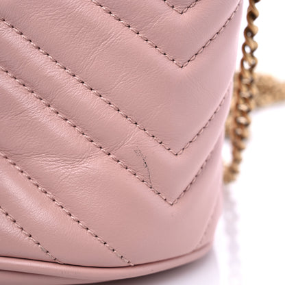 Gucci Calfskin Matelasse Mini GG Marmont 2.0 Bucket Bag Perfect Pink 9 of 11