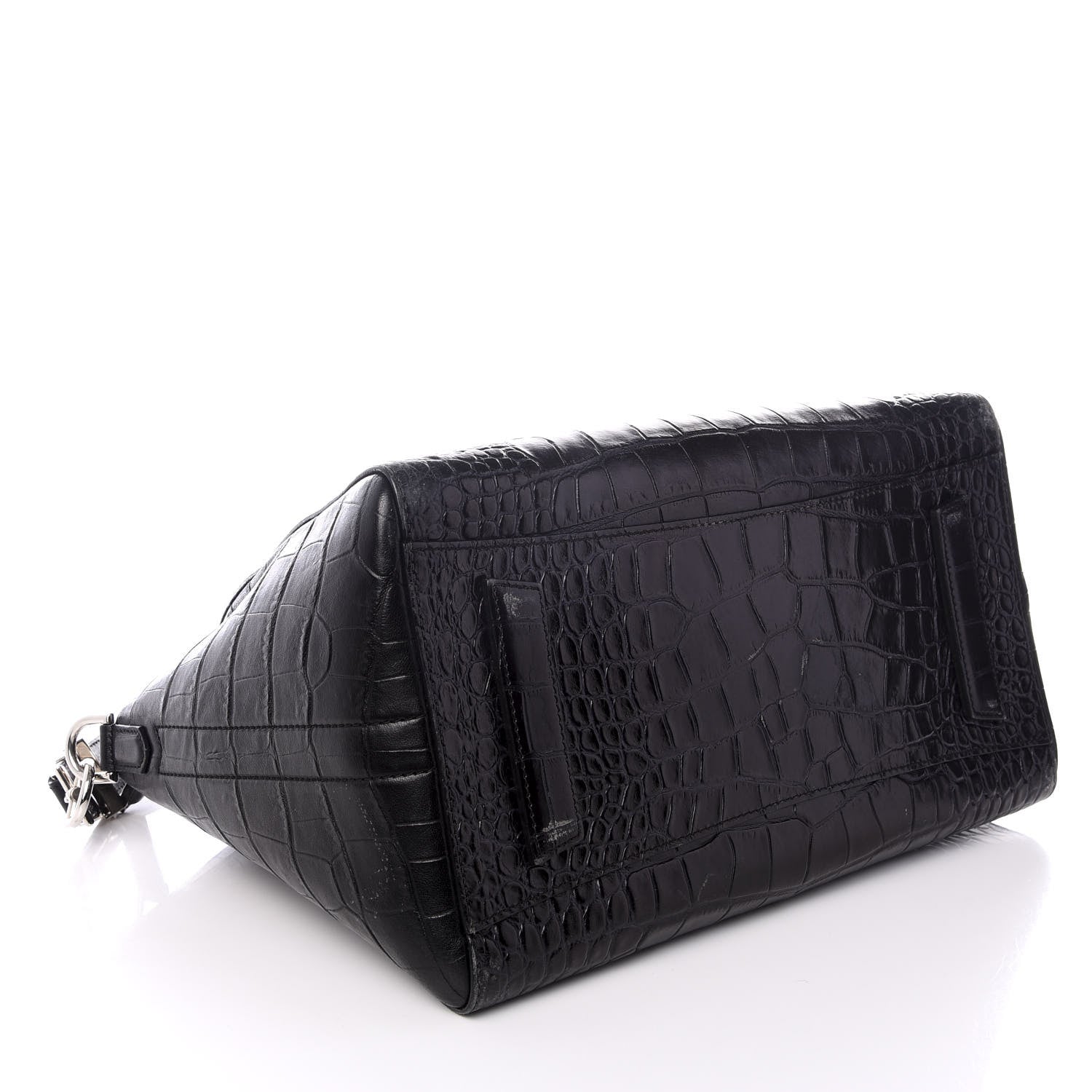 Givenchy Calfskin Crocodile Embossed Medium Antigona Black 3 of 8