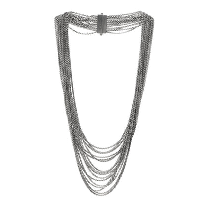 David Yurman Sterling Silver Multi Strand Box Chain Necklace 3 of 5