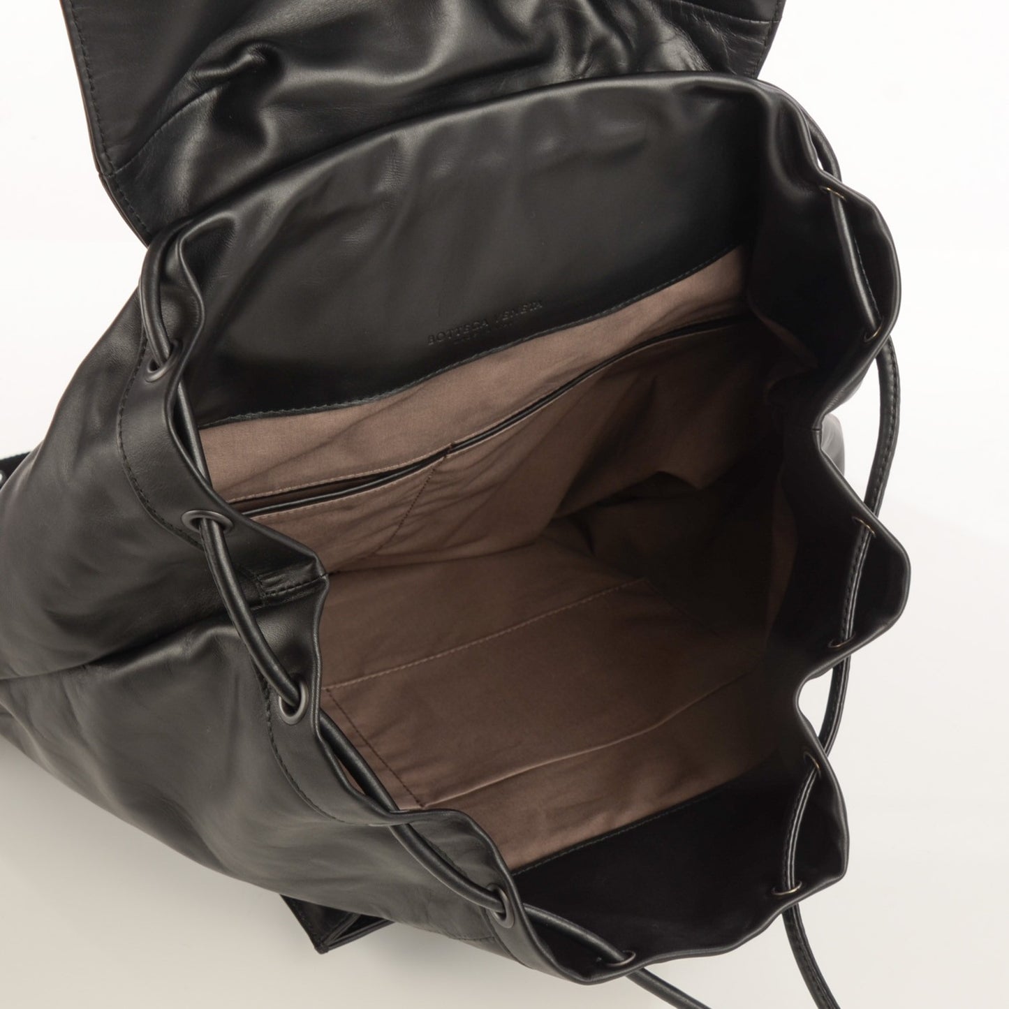 Light Calf Intrecciato Backpack Nero