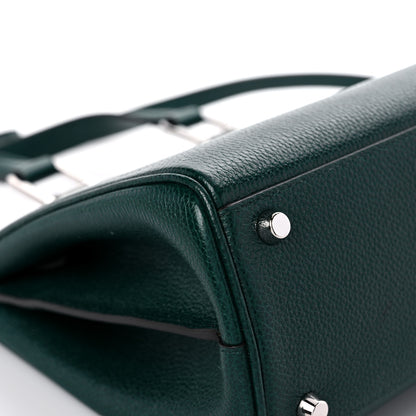 Gucci Grainy Calfskin Small Zumi Top Handle Bag Vintage Green 10 of 11