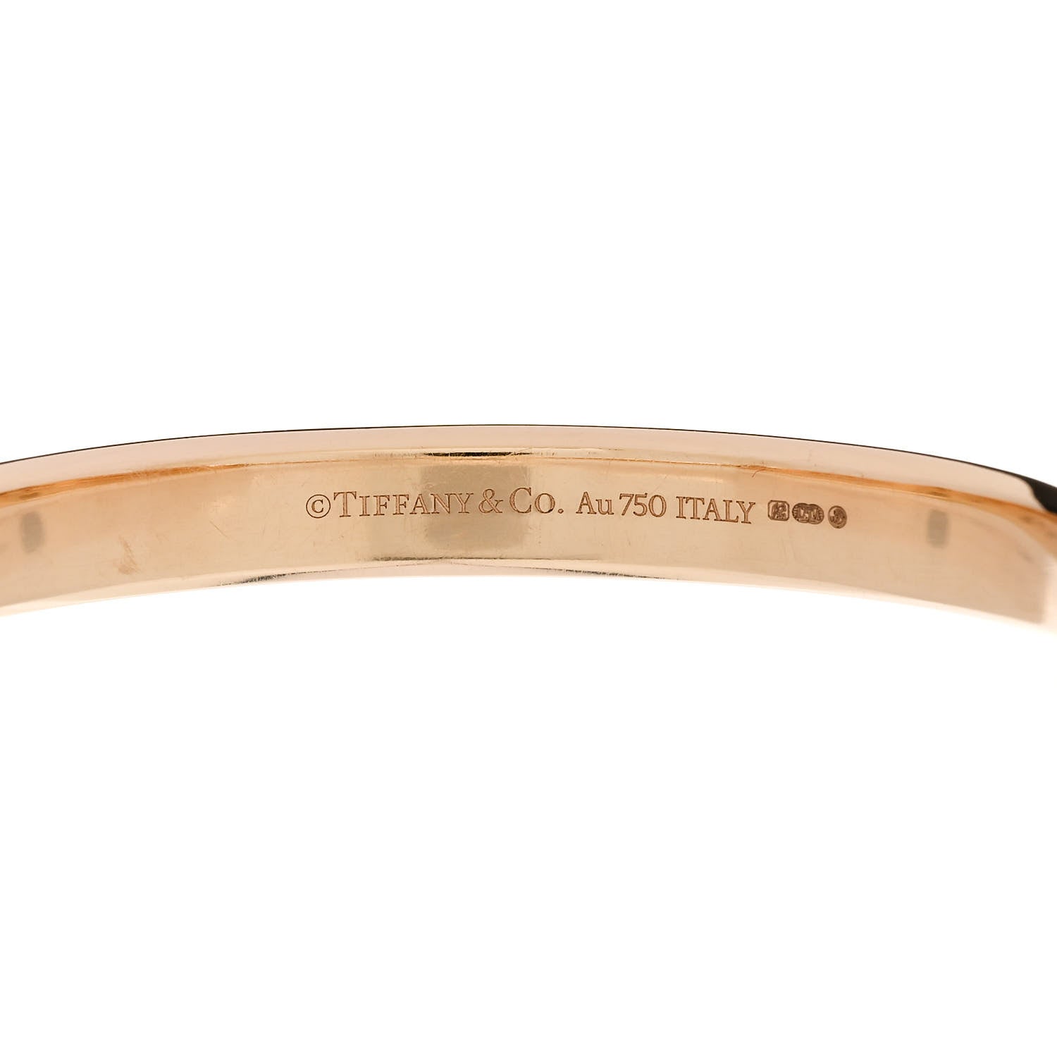 Tiffany 18K Rose Gold Tiffany Lock Bangle Bracelet 3 of 4