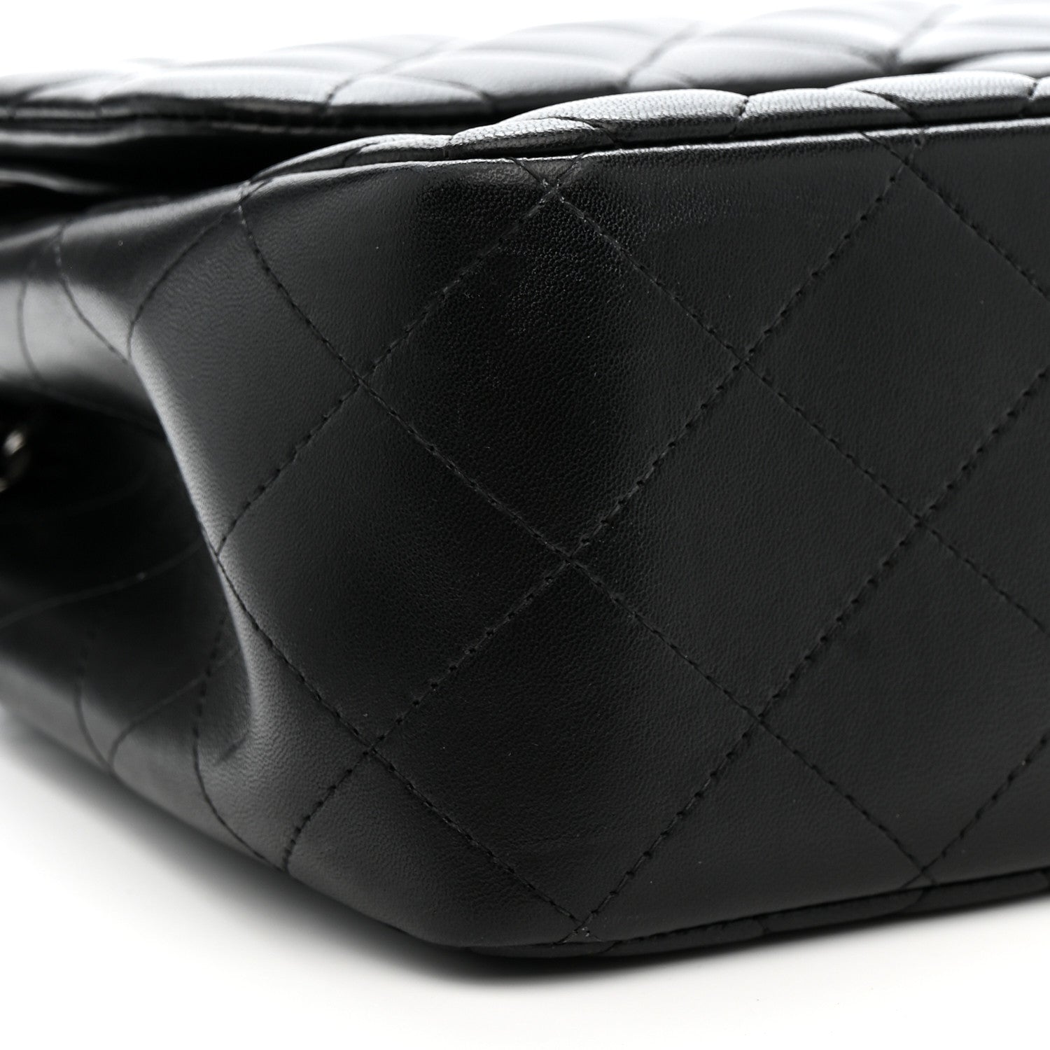Chanel Lambskin Quilted Jumbo Double Flap Black 9 of 14
