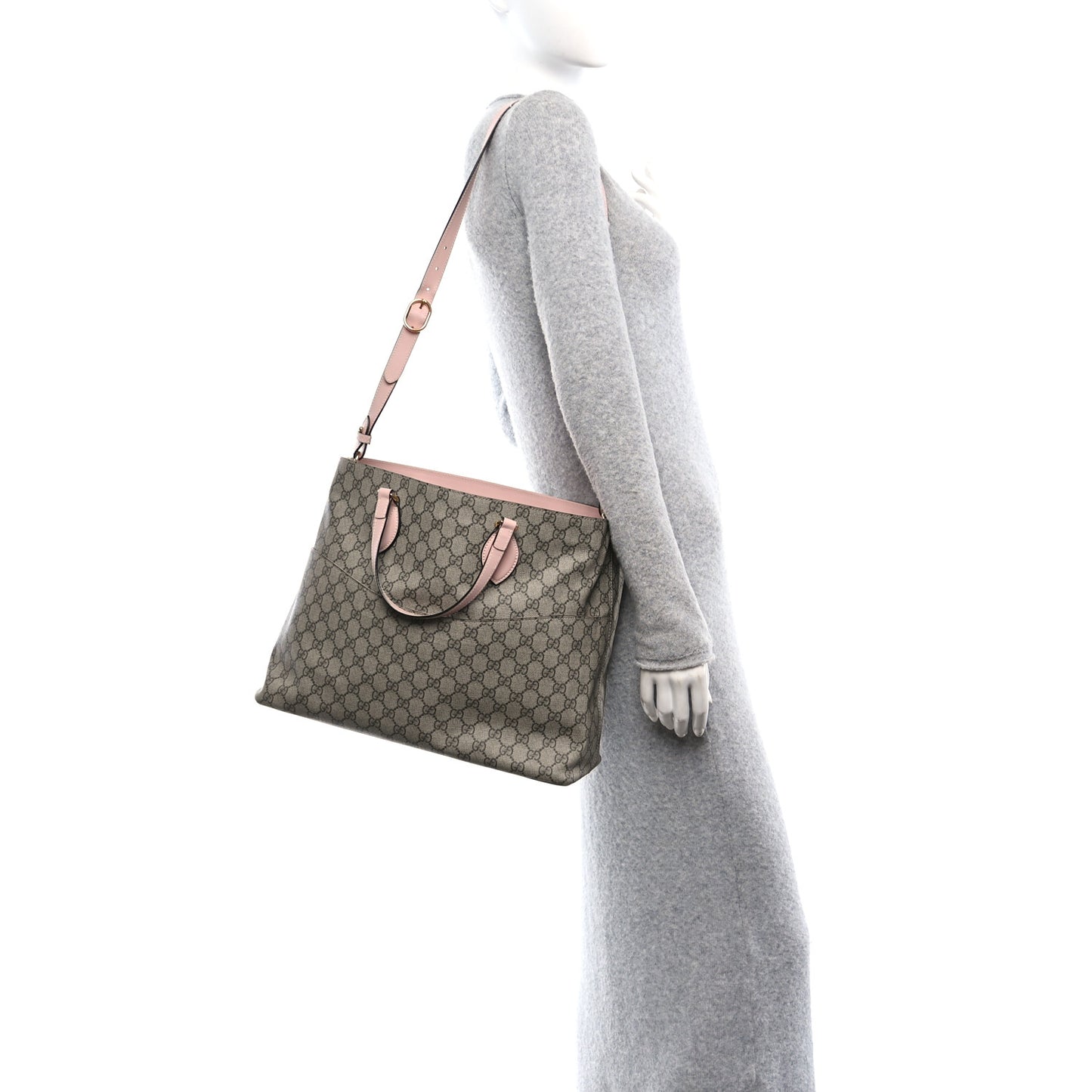 Soft GG Supreme Monogram Diaper Bag Pink