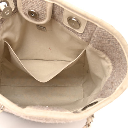 Chanel Mixed Fibers Calfskin Mini Deauville Tote Beige 5 of 12