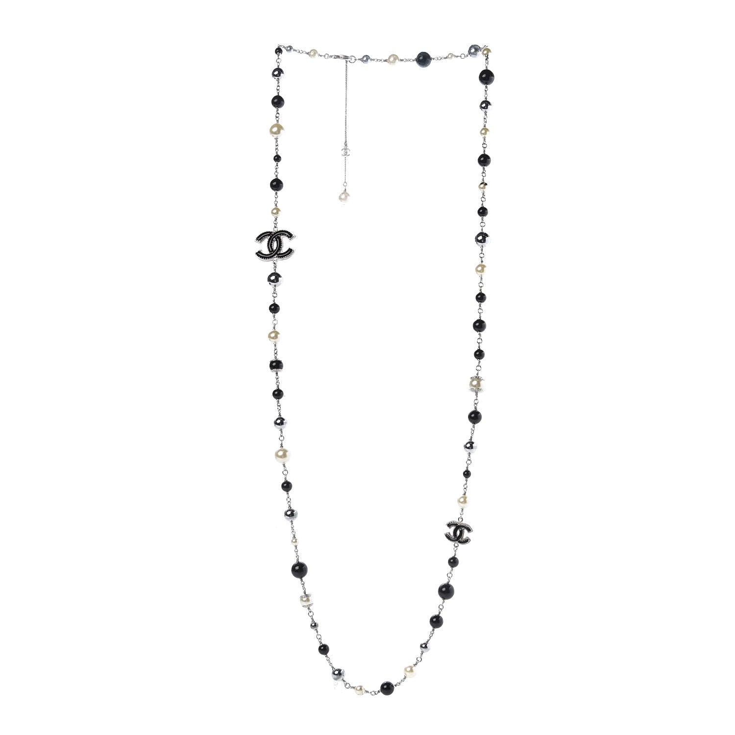 Chanel Pearl CC Beaded Long Necklace 3 of 6