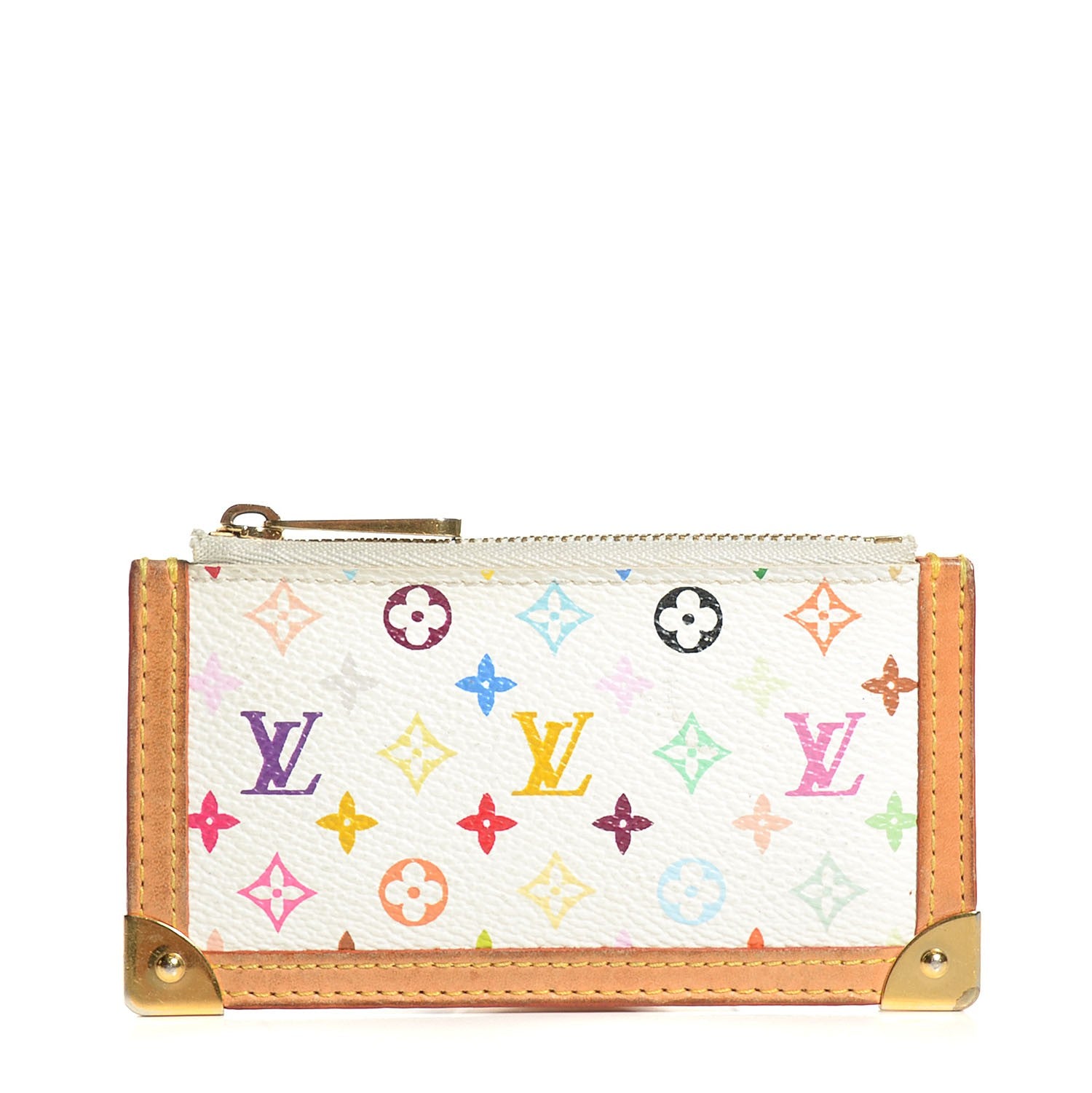Louis Vuitton Monogram Multicolor Key Pouch White 1 of 6