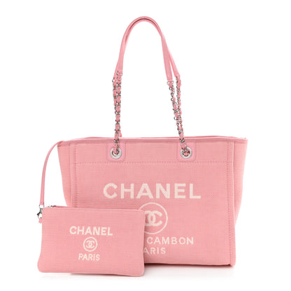 Chanel Mixed Fibers Small Deauville Tote Pink 1 of 11
