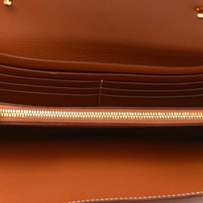 Hermes Evercolor Cavale Constance Long Wallet To Go Gold Multicolor 5 of 8