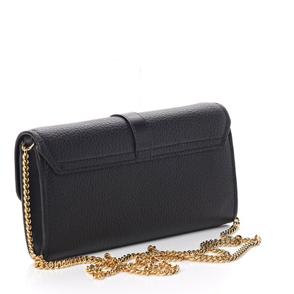 Chloe Shiny Grained Calfskin Aby Wallet on Chain Black 2 of 8