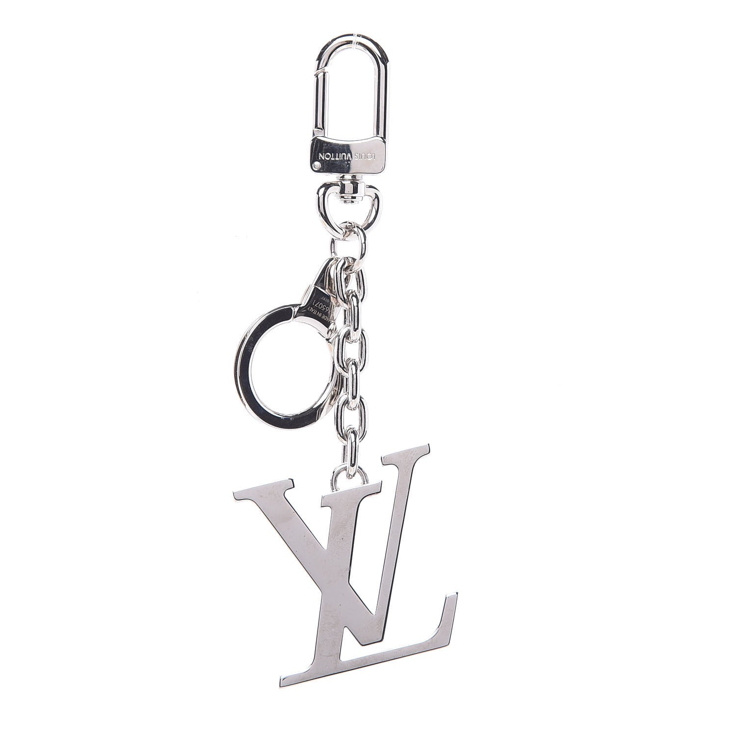 Louis Vuitton LV Facettes Bag Charm Key Holder Silver 1 of 3