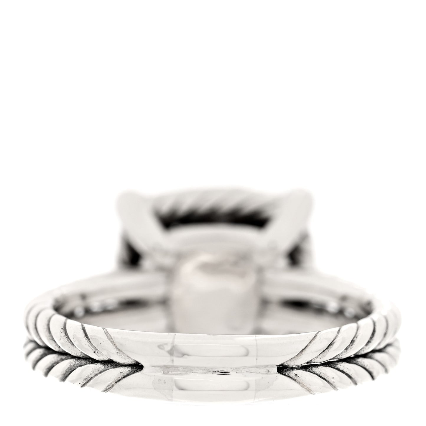 Sterling Silver Diamond 14mm Chatelaine Pave Ring 62 10