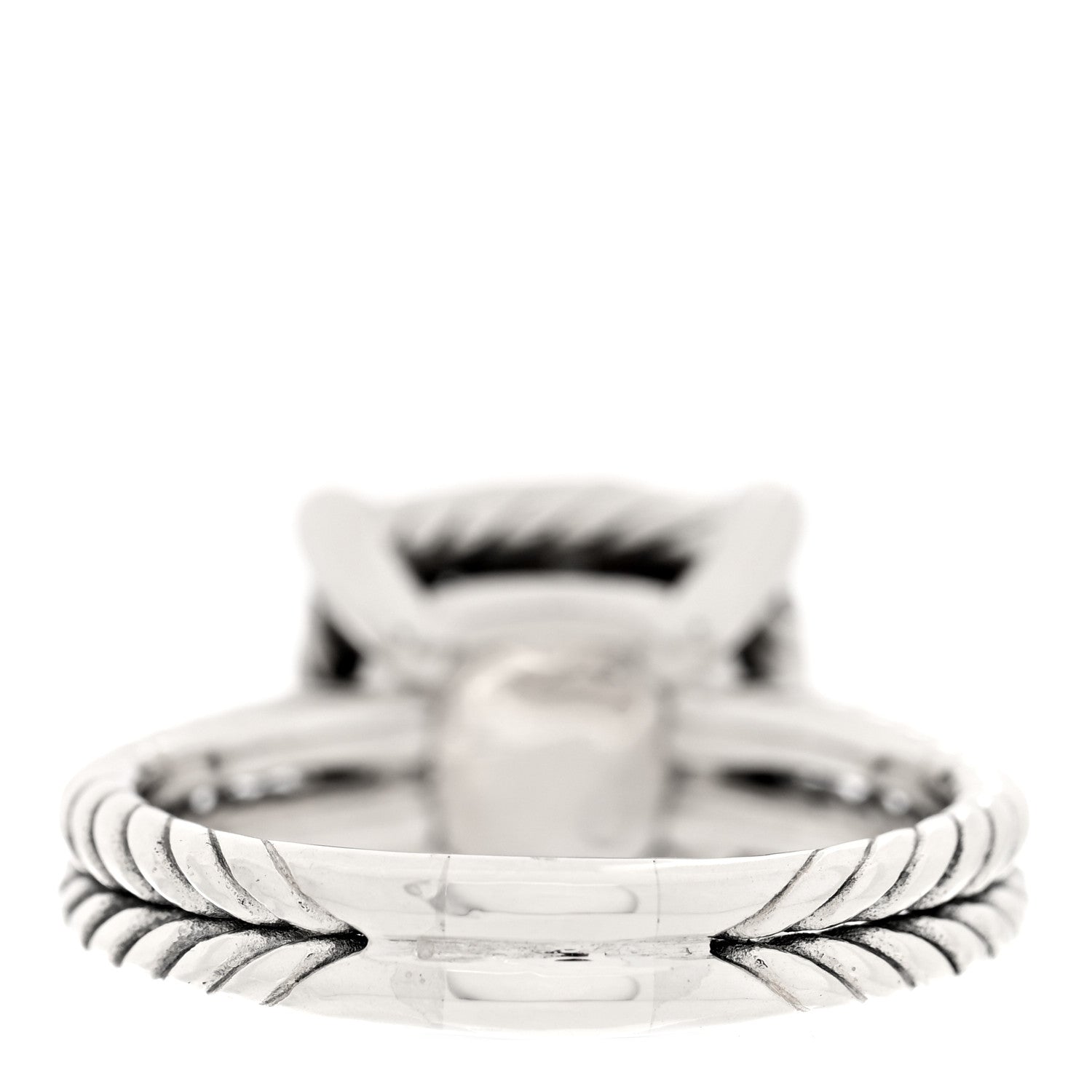 David Yurman Sterling Silver Diamond 14mm Chatelaine Pave Ring 62 10 3 of 4