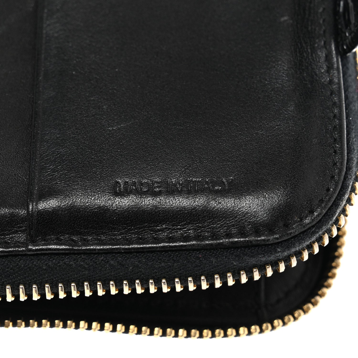 Prada Tessuto Nylon Patent Compact Zip Around Wallet Black 8 of 12