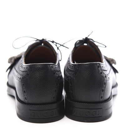 Gucci Pebbled Calfskin Dionysus Web Mens Martins Shoes 7 Black 7 of 11