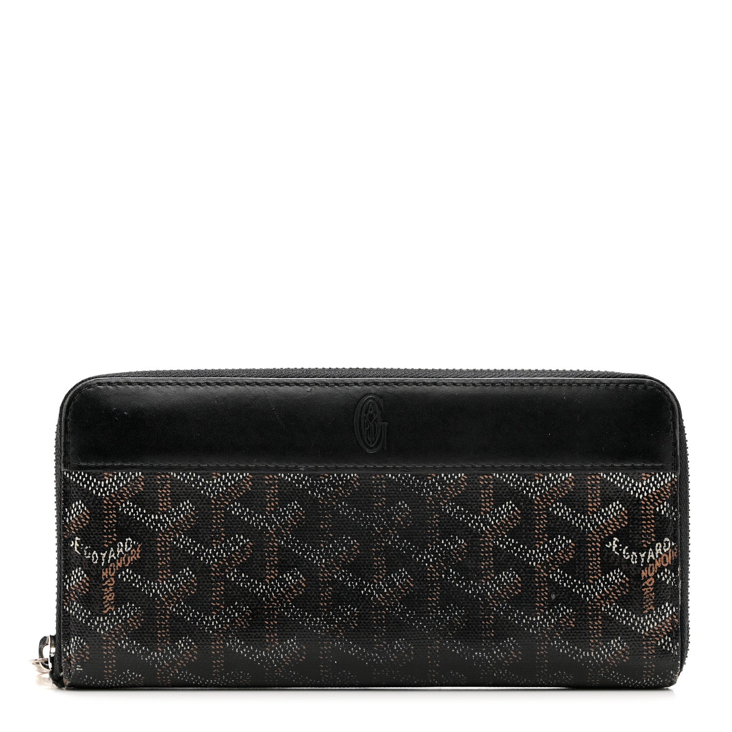 Goyard Goyardine Matignon Zip Around GM Wallet Black 1 of 8