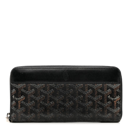 Goyard Goyardine Matignon Zip Around GM Wallet Black 1 of 8